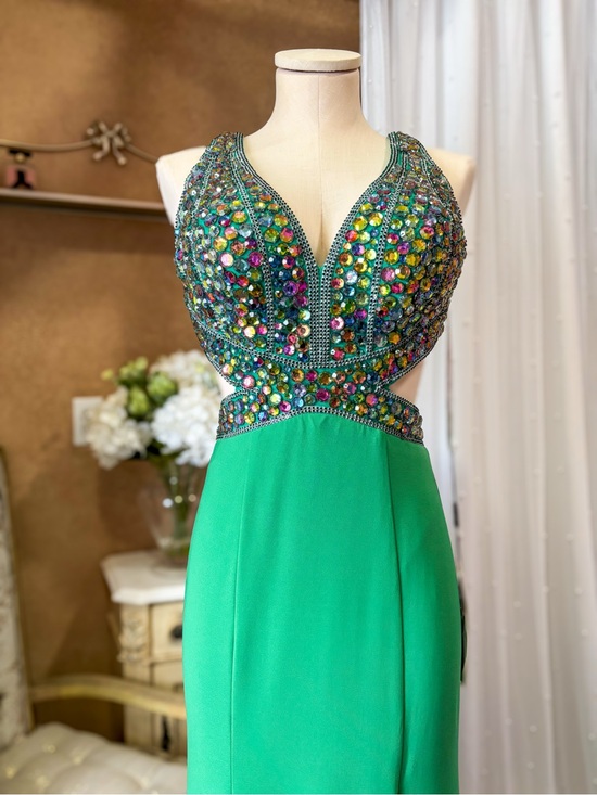 Vienna Prom Dresses & Skirts - Embellished y2k Vienna Prom emerald gown